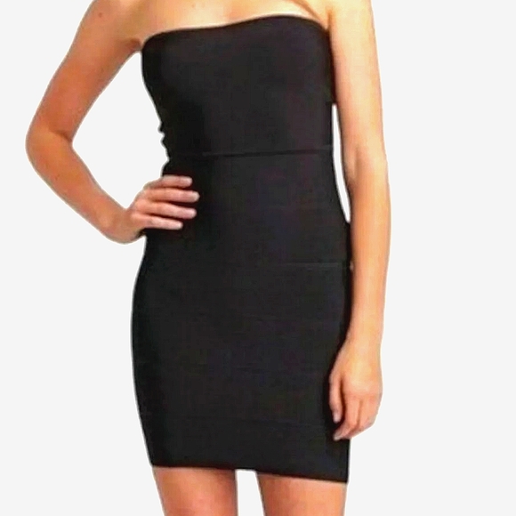 BCBGMAXAZRIA Bodycon-BLACK EXCELLENT CONDITION ALYONA STRAPLESS DRESS, XS - Picture 3 of 8